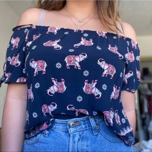 Elephant Off The Shoulder Top